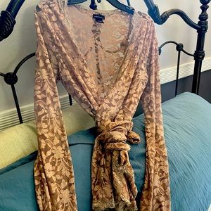 Victoria secret lace rap top size large